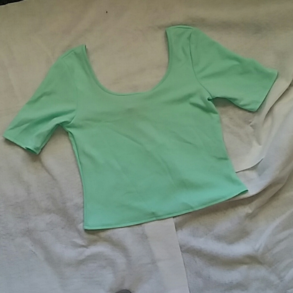 About A Girl Mint Green Crop Top Sz. Large